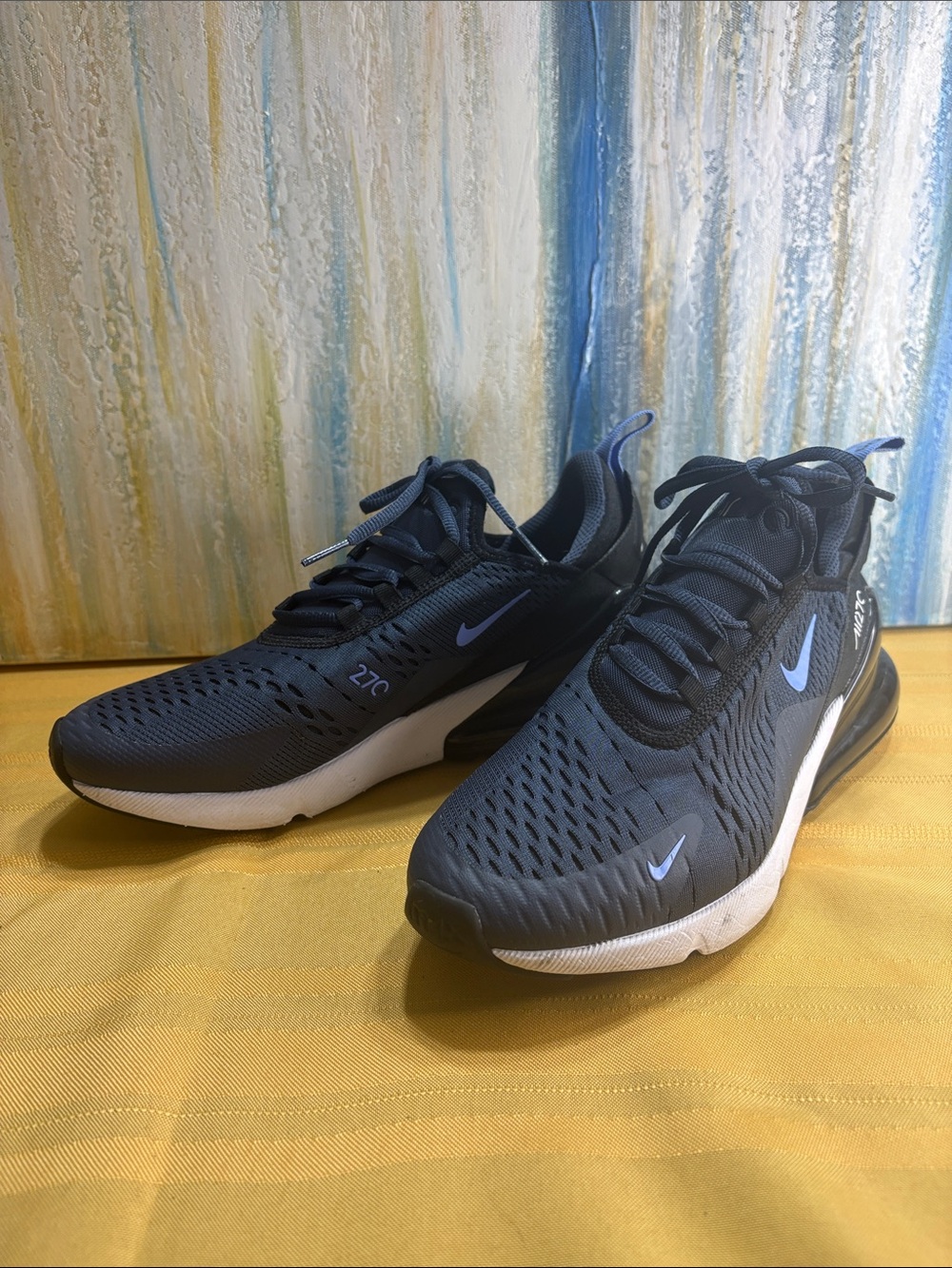 Nike Air Max Style Kids Sneakers in Dark Navy with Light Blue Accents